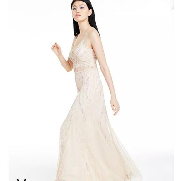 NWT Jump Women's Beaded Mesh Gown size 9 - 10 - Picture 5 of 12